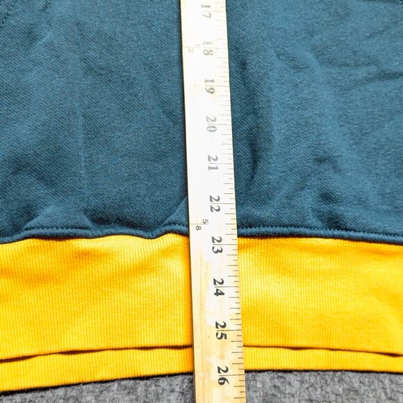 The North Face Men’s XXL Colorblock Hoodie Blue Green Yellow Pullover Sweatshirt - Picture 4 of 8